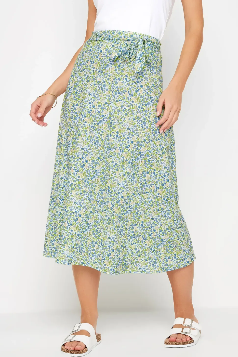 Petite Printed Midi Skirt