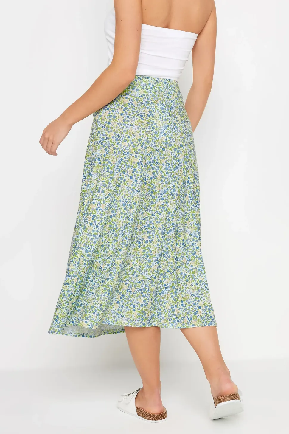 Petite Printed Midi Skirt