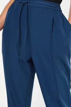 Petite Pull On Elastic Waist Tapered Trouser