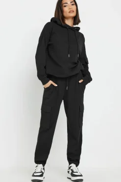 Petite Ribbed Cargo Joggers