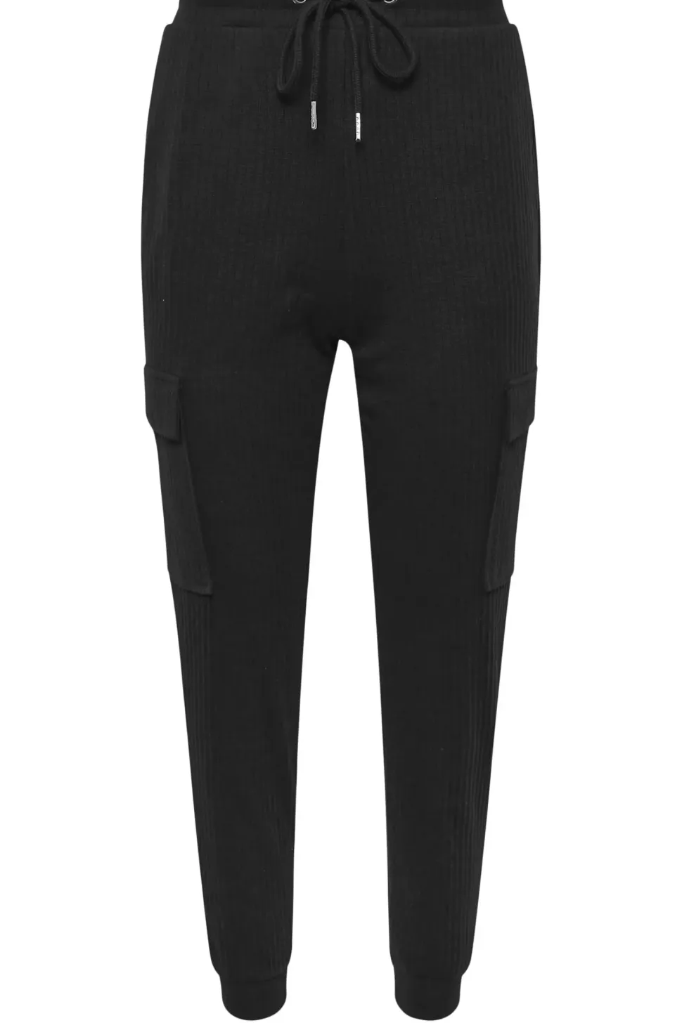 Petite Ribbed Cargo Joggers