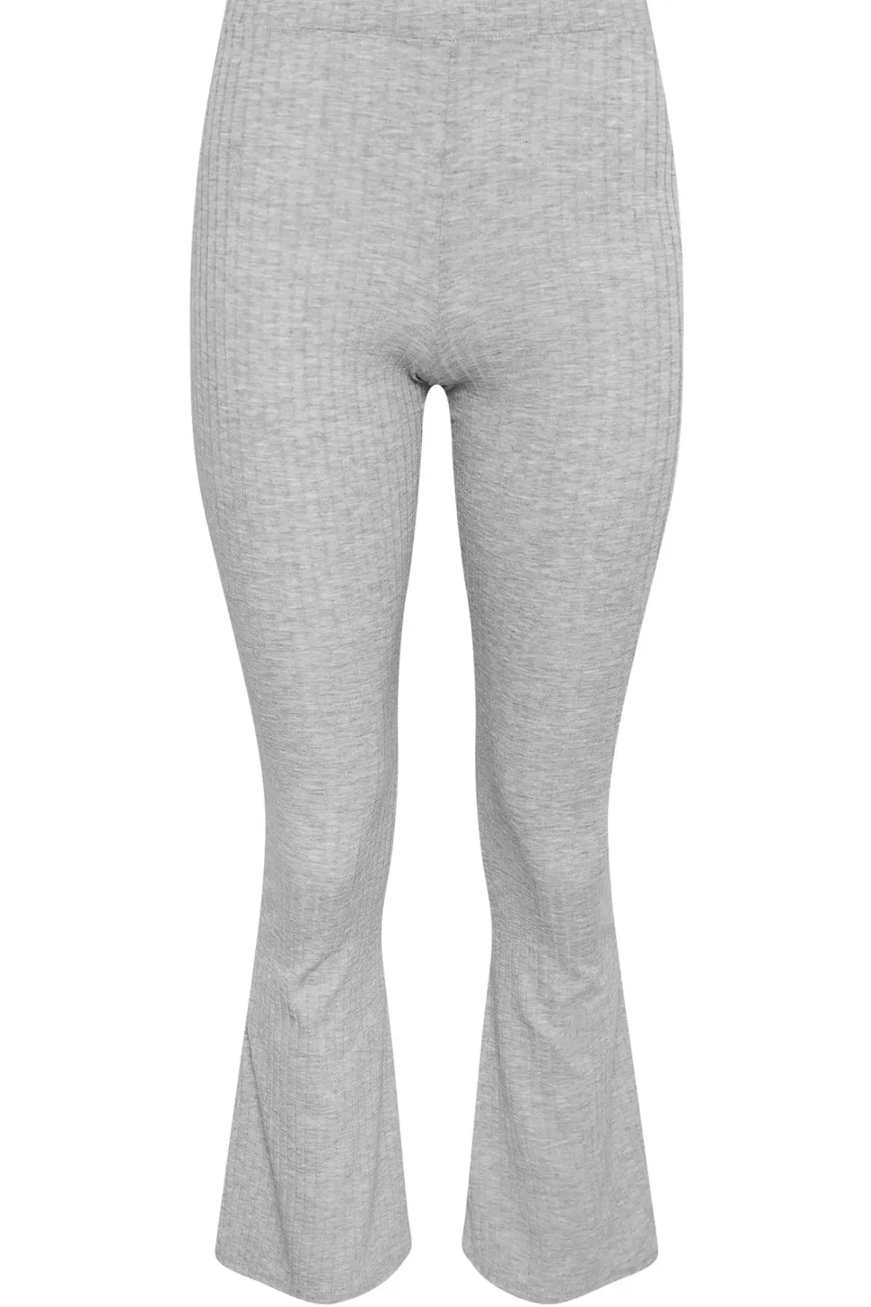 Petite Ribbed Flared Trousers