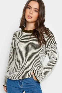 Petite Ribbed Funnel Neck Jumper