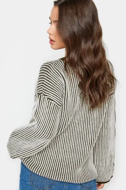 Petite Ribbed Funnel Neck Jumper