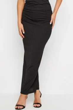 Petite Ribbed Maxi Tube Skirt