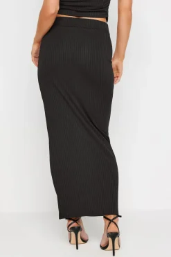 Petite Ribbed Maxi Tube Skirt