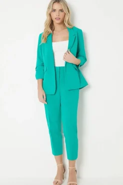 Petite Ruched Sleeve Blazer