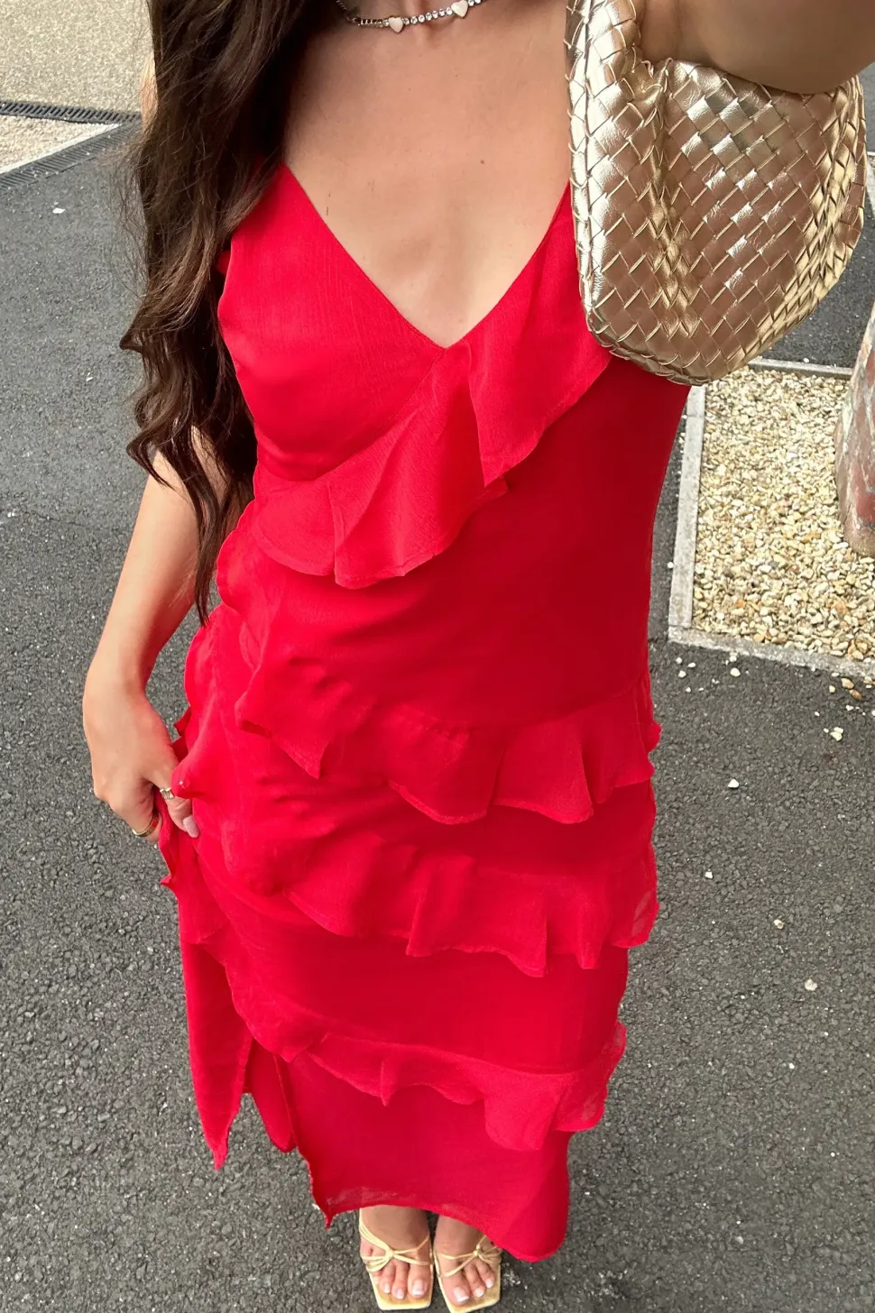 Petite Ruffle Maxi Dress
