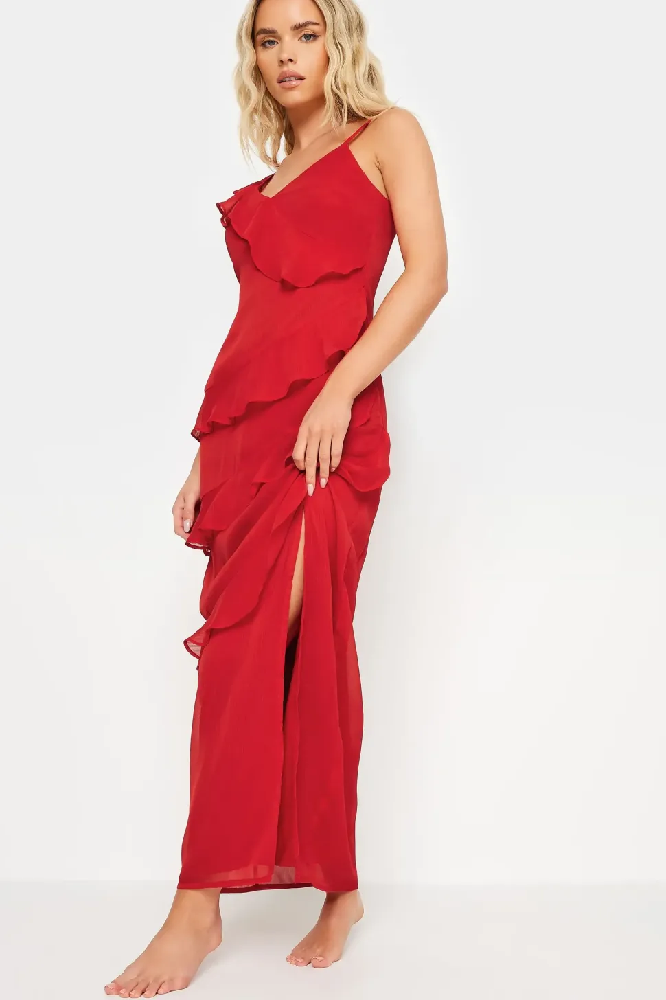 Petite Ruffle Maxi Dress