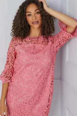 Petite Ruffle Sleeve Shift Dress