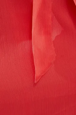Petite Ruffle Wrap Midi Dress