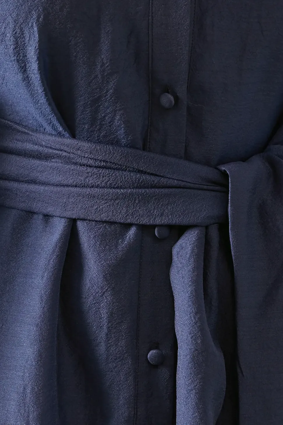 Petite Satin Detail Organza Midi Shirt Dress