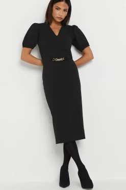 Petite Scuba Midi Dress