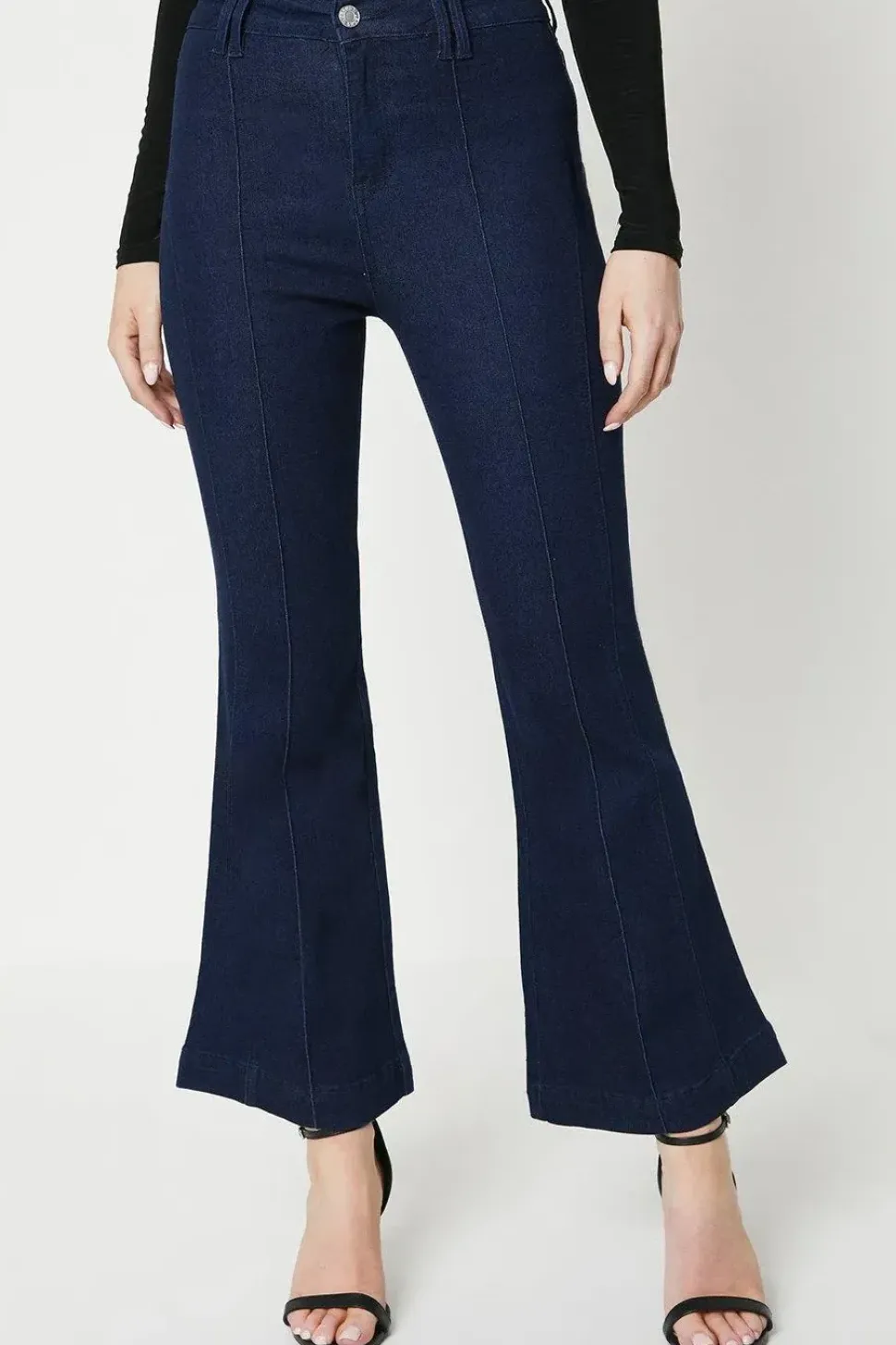 Petite Seam Detail Flare Jean