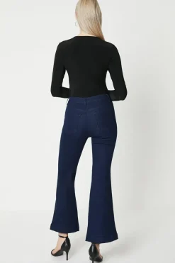 Petite Seam Detail Flare Jean