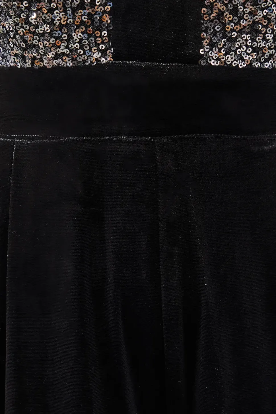Petite Sequin Contrast Velvet Jumpsuit