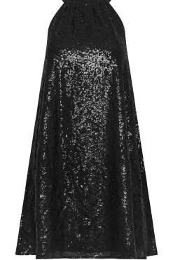 Petite Sequin Halter Neck Dress