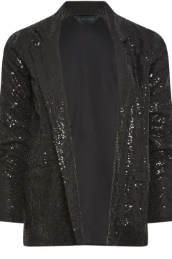 Petite Sequin Long Sleeve Blazer
