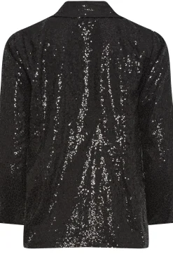 Petite Sequin Long Sleeve Blazer