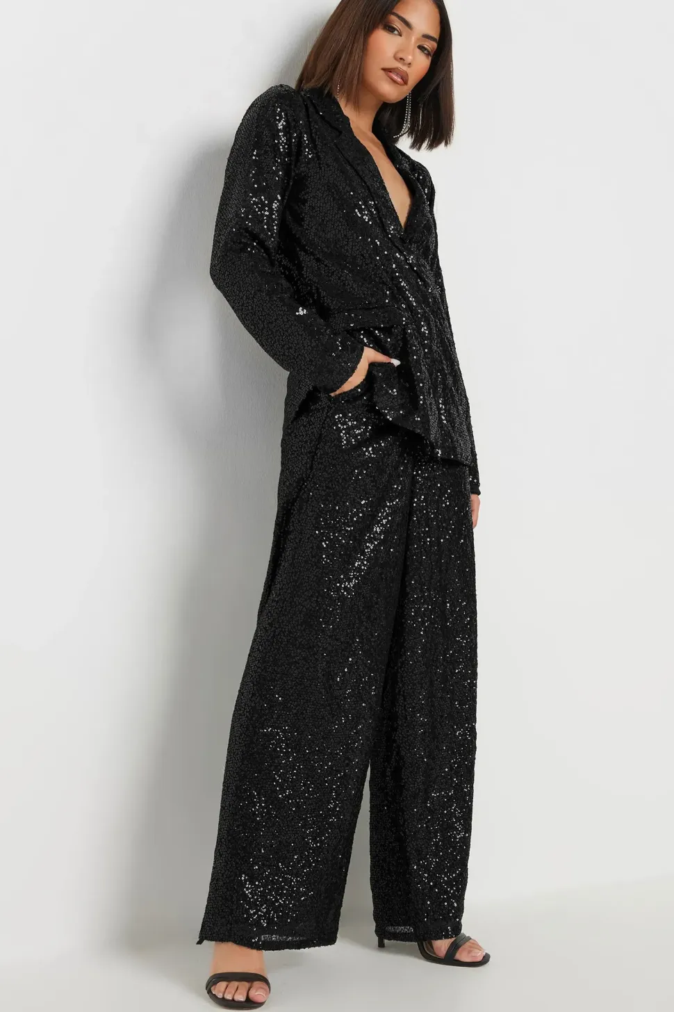 Petite Sequin Trousers