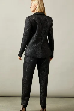 Petite Single Breasted Foil Blazer