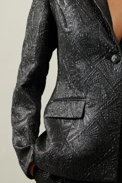 Petite Single Breasted Foil Blazer