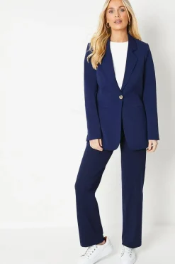 Petite Single Breasted Military Detail Blazer
