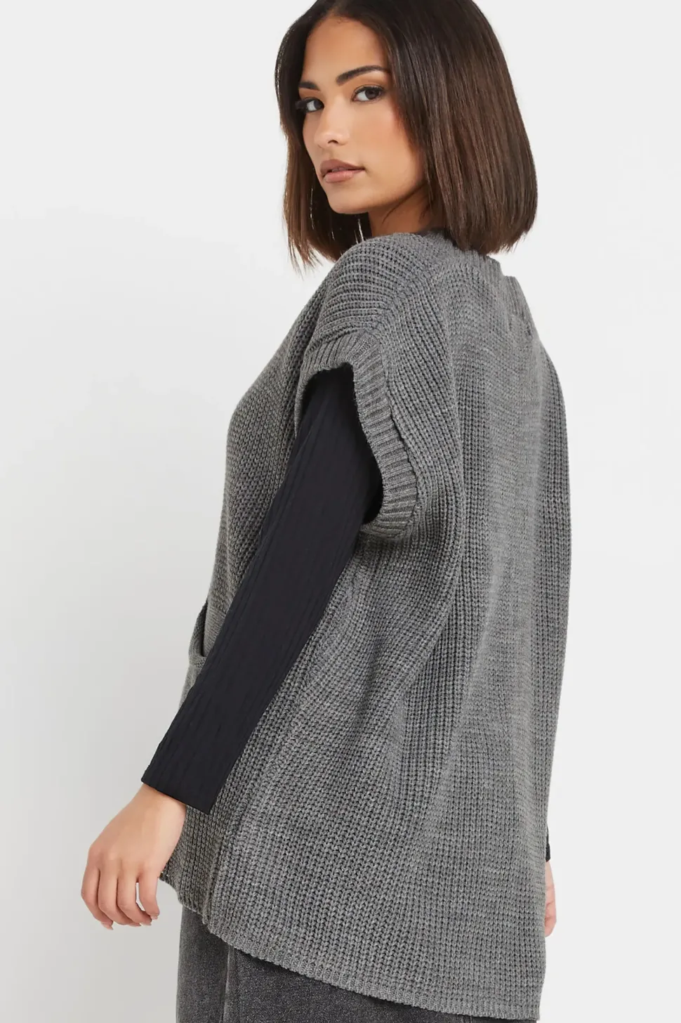 Petite Sleeveless Cardigan