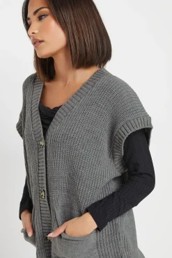 Petite Sleeveless Cardigan