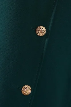 Petite Smart Cuff Detail Pea Coat