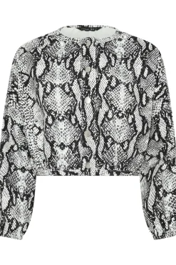 Petite Snake Print Bomber