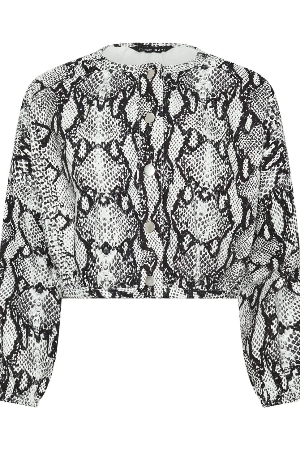 Petite Snake Print Bomber