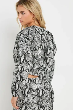 Petite Snake Print Bomber