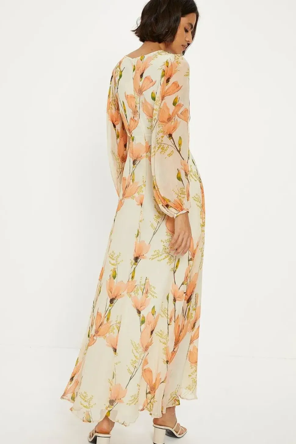 Petite Soft Floral Detail Cut Out Maxi Dress