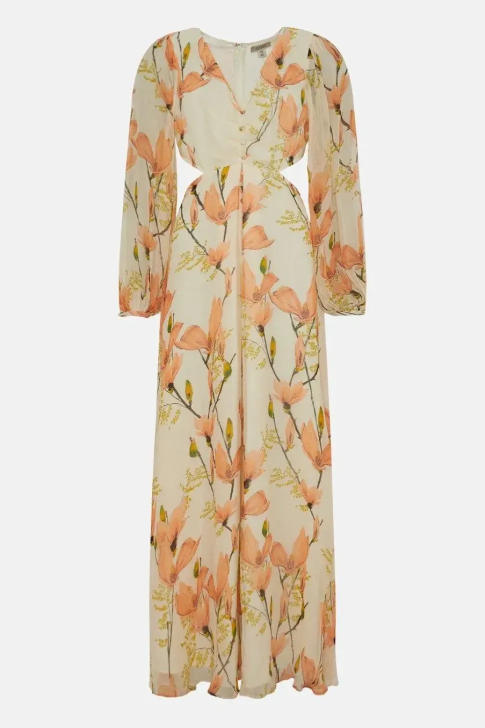 Petite Soft Floral Detail Cut Out Maxi Dress
