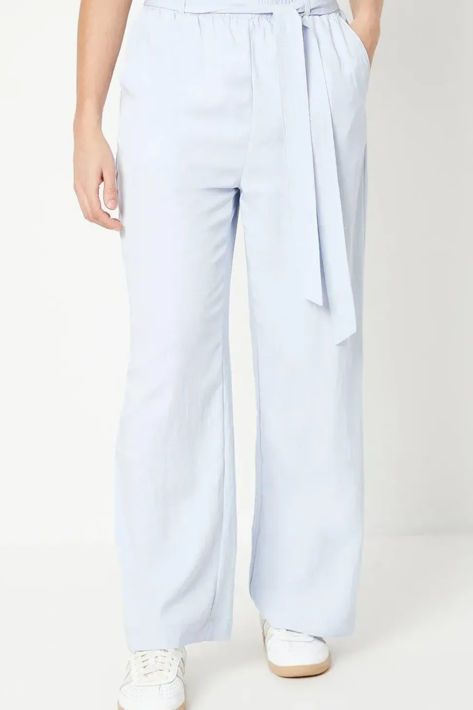 Petite Soft Twill Paperbag Trouser