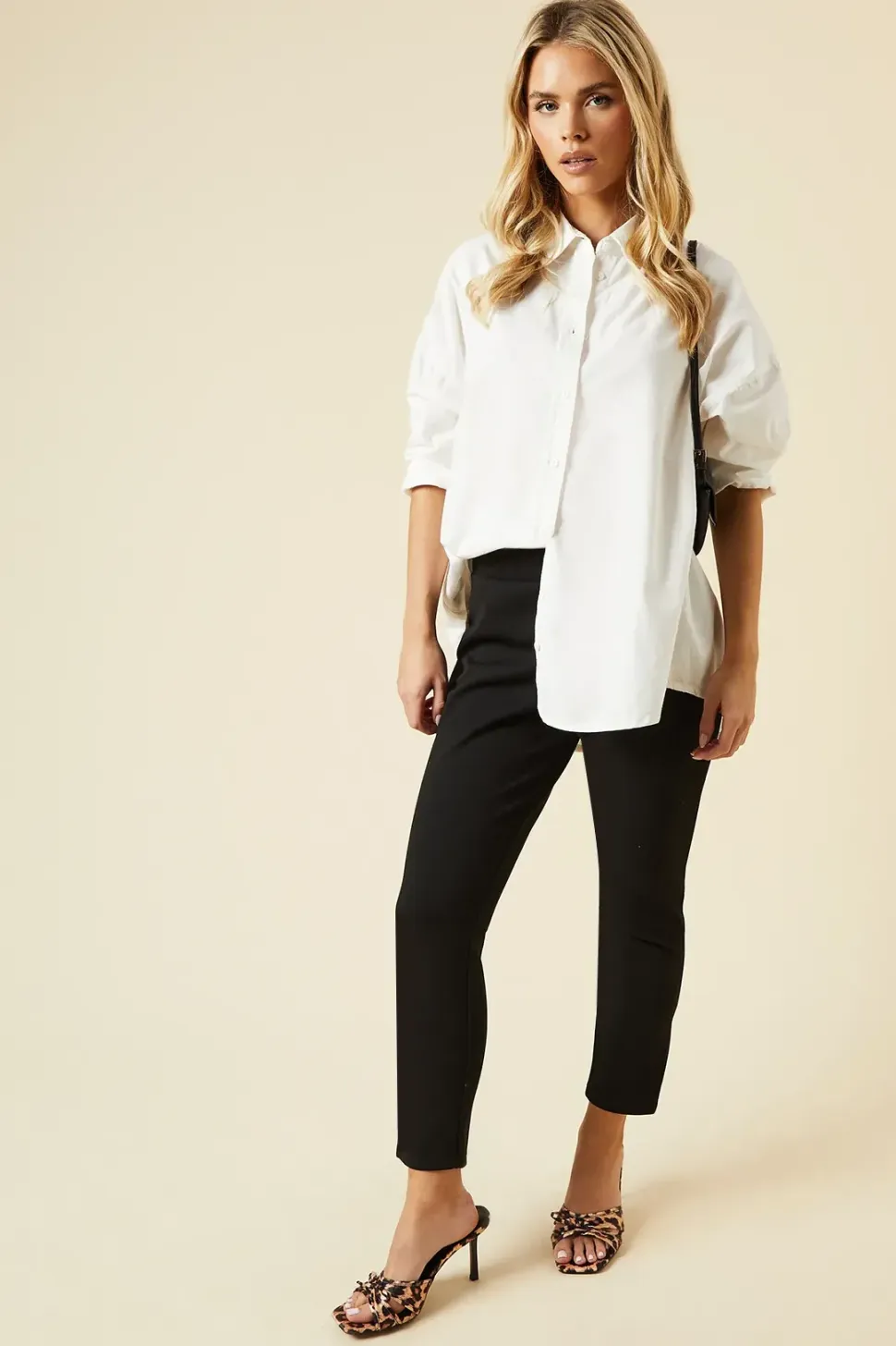 Petite Split Detail Ponte Trouser