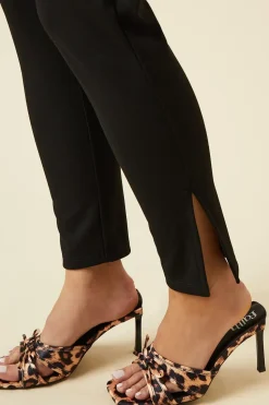 Petite Split Detail Ponte Trouser