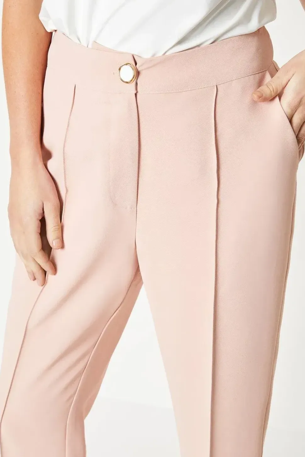 Petite Split Detail Tapered Trousers
