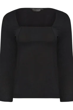 Petite Square Neck Long Sleeve Top