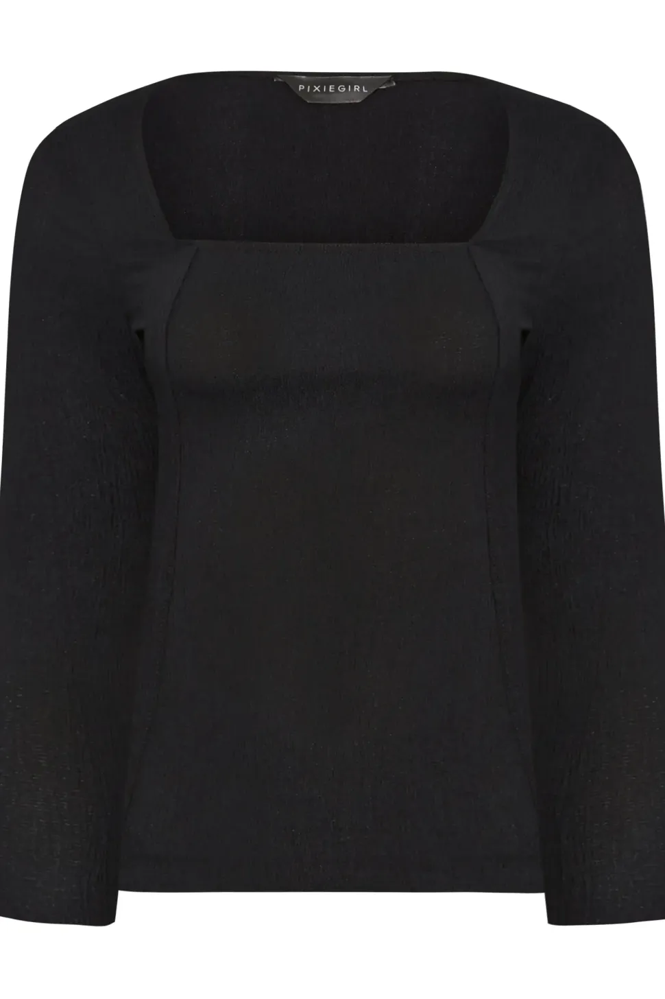 Petite Square Neck Long Sleeve Top