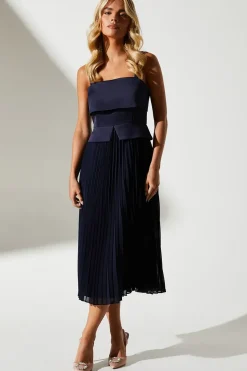 Petite Square Neck Midi Dress