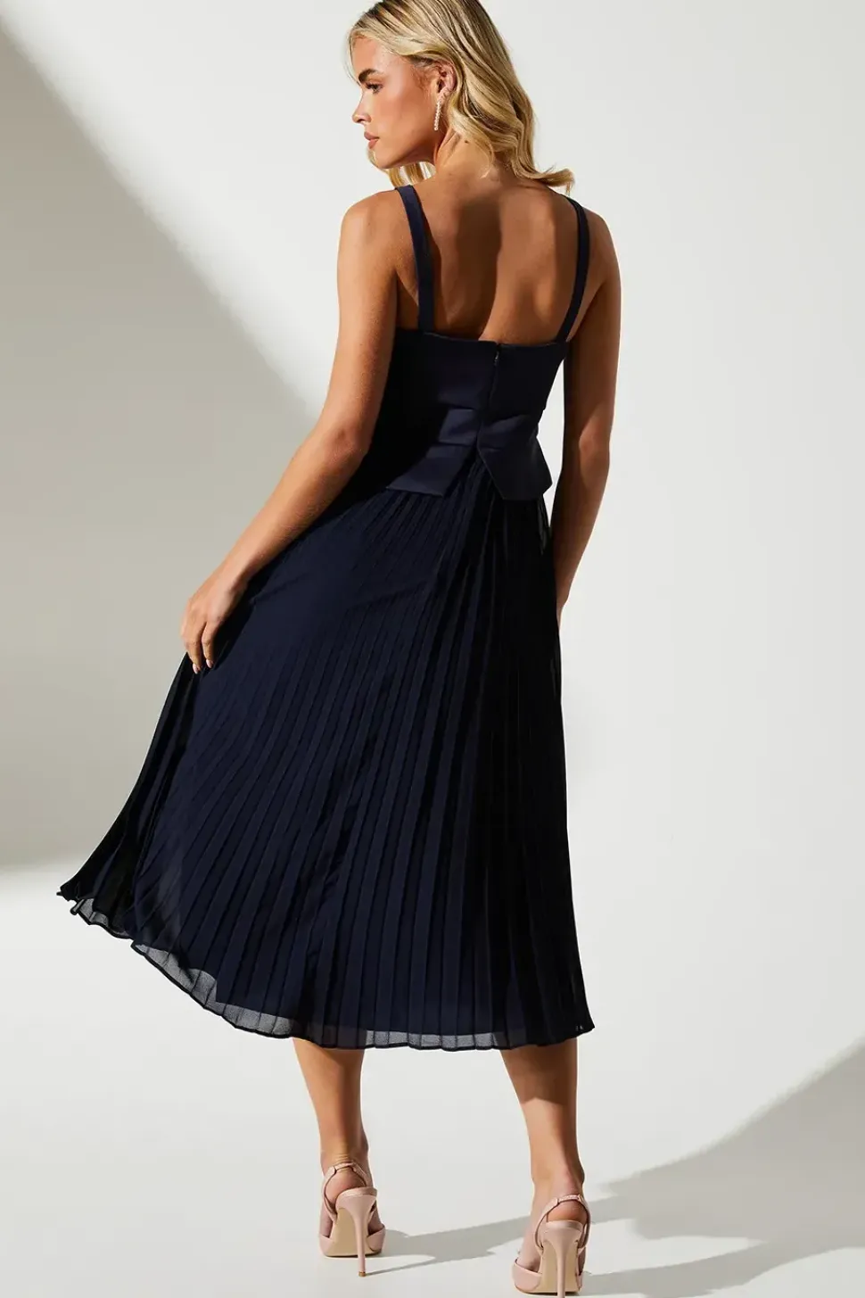 Petite Square Neck Midi Dress