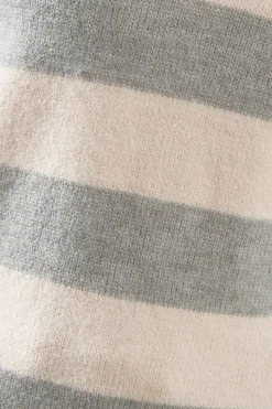 Petite Striped Detail V Neck Jumper