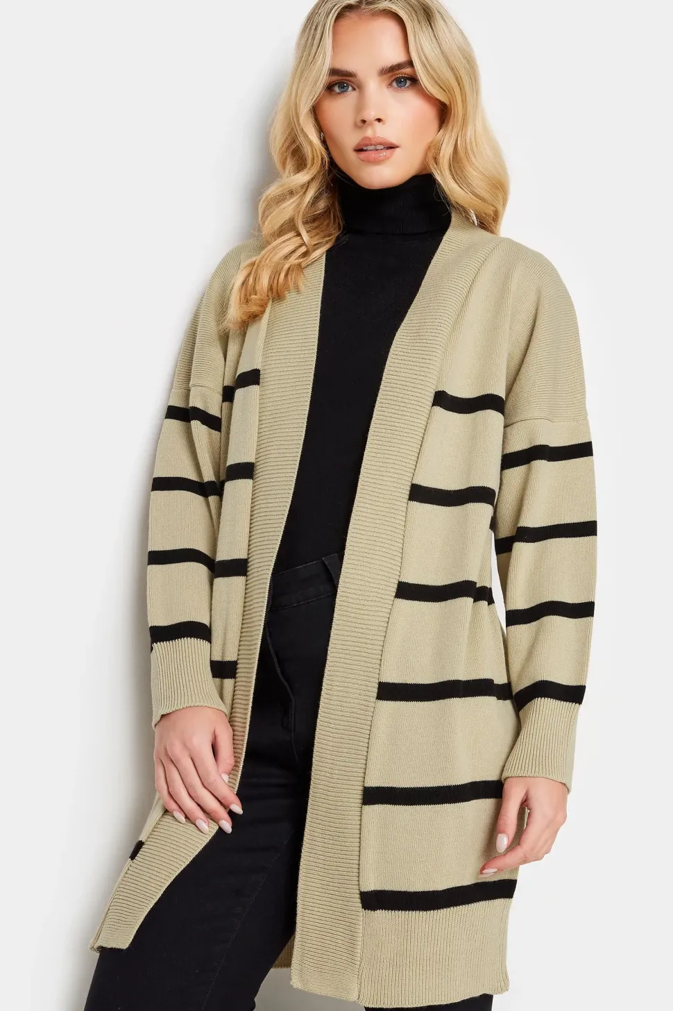 Petite Stripe Midi Cardigan
