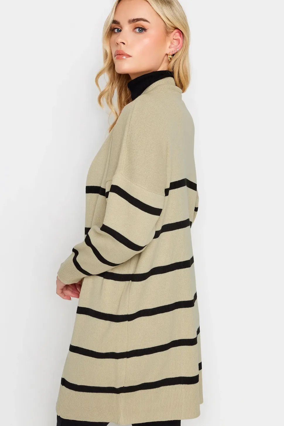 Petite Stripe Midi Cardigan