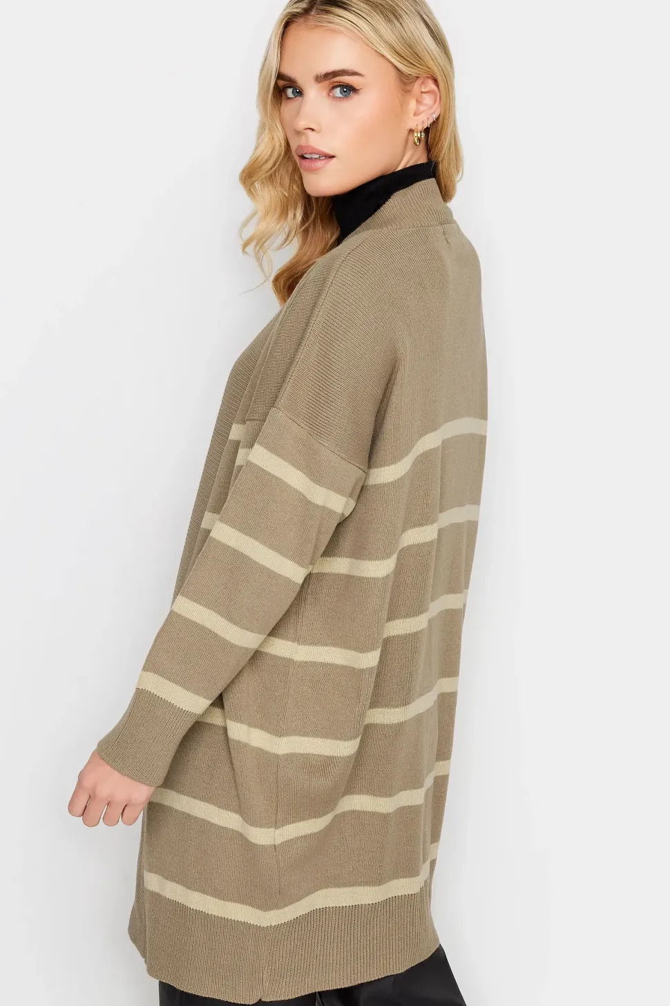 Petite Stripe Midi Cardigan