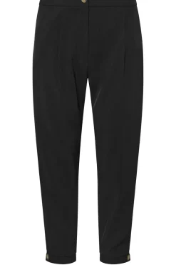 Petite Tailored Barrel Button Trousers
