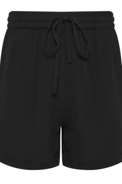 Petite Textured Tie Waist Shorts