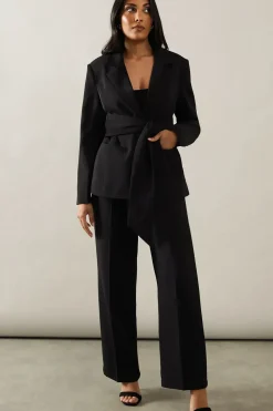 Petite Tie Front Blazer